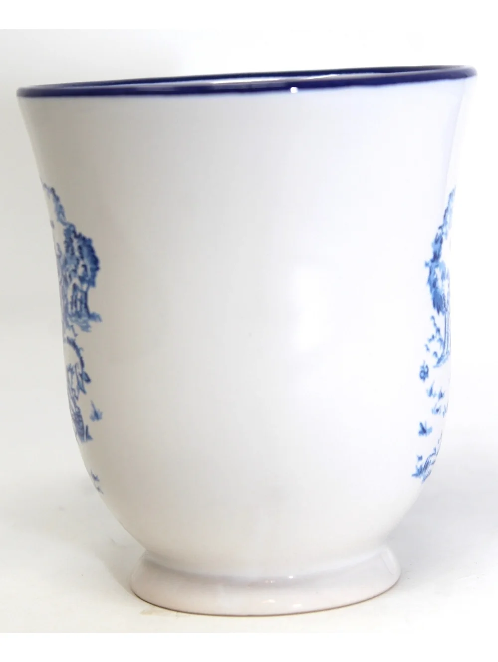 VTG Disney Winnie the Pooh Blue Toile Dinnerware Cups 4 Pcs Stoneware Handle Mug